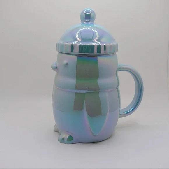 Starbucks Iridescent Blue Ceramic 14oz Penguin Mug BNWT - Picture 5 of 7